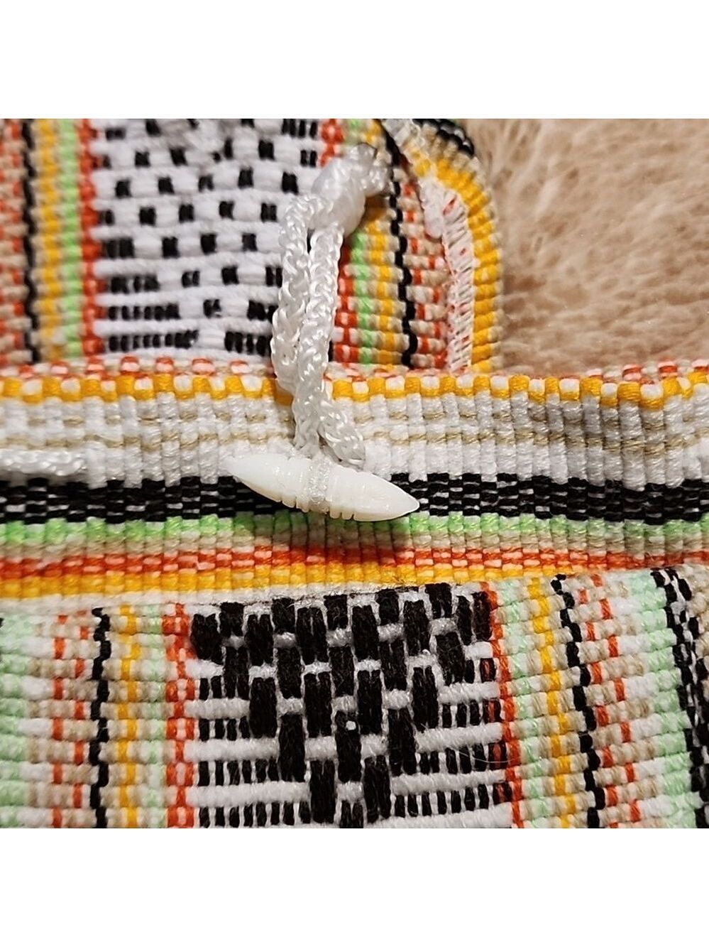 BAJ Tribal Aztec Woven Small Bucket Bag Backpack - Picture 4 of 5